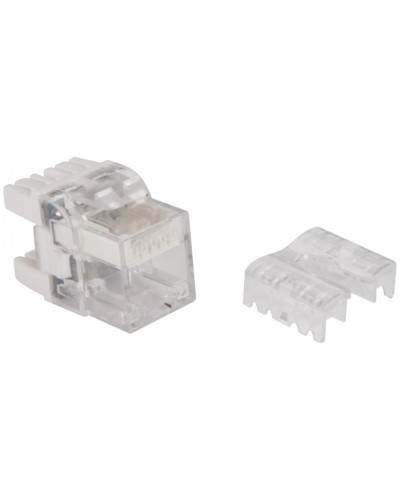 Модуль Keystone, RJ45, кат.5E, UTP, 180 градусов, с индикатором, белый LANMASTER LAN-OKi45U5E/180 в Ногинске Коннекторы Pintop.ru
