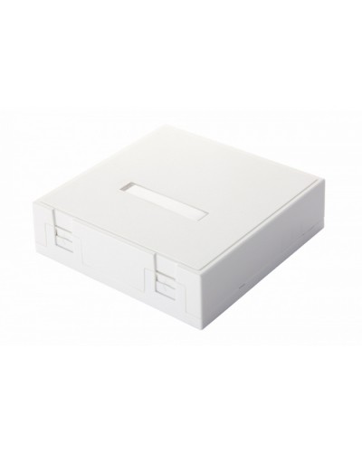 Настенная коробка 2-портовая с катушкой намотки запаса, белый Eurolan (12B-05-02WT) в Ногинске Розетки компьютерные и телефонные Pintop.ru