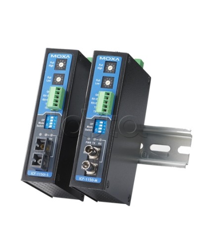 Конвертор RS-232/422/485 в оптику MM (ST)Moxa ICF-1150I-M-ST-T в Ногинске Дополнительное оборудование для ОПС Pintop.ru