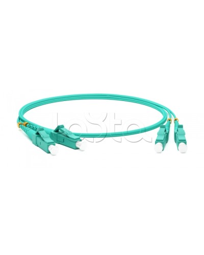 Патч-корд волоконно-оптический Hyperline FC-D2-503-FC/PR-LC/PR-H-3M-LSZH-AQ в Ногинске Патч-корды оптические Pintop.ru