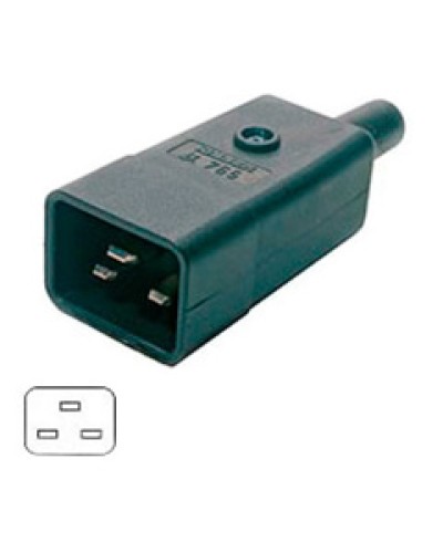 Разъем IEC 60320 C20 220В 16A на кабель Hyperline CON-IEC320C20 в Ногинске Коммутационные изделия Pintop.ru