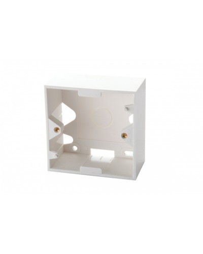 Настенная коробка для рамок серии 45, на 2 модуля 22,5х45,0 мм, белая EuroLan (12A-00-02WT) в Ногинске Розетки компьютерные и телефонные Pintop.ru