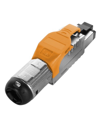 Разъем полевой оконцовки RJ-45 Hyperline (PLUE-8P8C-S-C6A-SH-OR) в Ногинске Коннекторы Pintop.ru