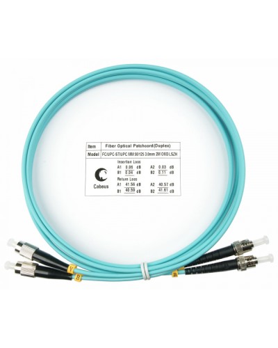 Шнур оптический duplex FC-ST 50/125 mm OM3 1,5м LSZH Cabeus FOP-50-FC-ST-1,5m в Ногинске Патч-корды и пигтейлы Pintop.ru