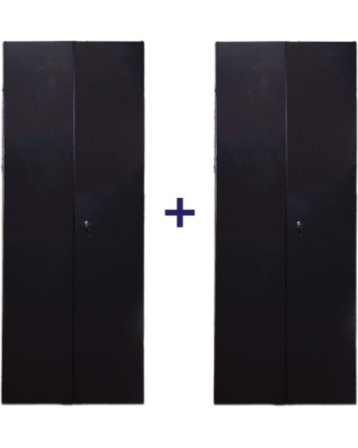 Комплект дверей 47U, 600 мм, черный, передняя - распашная металл, задняя - распашная металлTWT TWT-CBB-DR47-6x-S-M1 в Ногинске Аксессуары для стоек и шкафов Pintop.ru