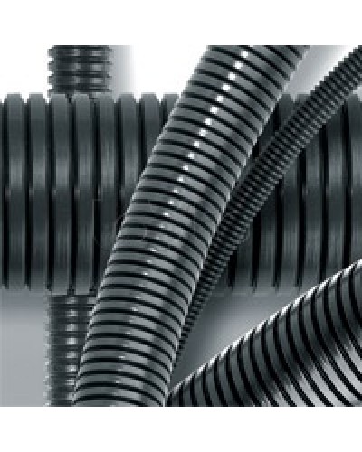 Труба гофрированная DN17мм, ПВ-2, д. вн. 16,8 мм, д. нар. 21,2 мм, полиамид 6 DKC (PA601721F2) в Ногинске Труба гофрированная Pintop.ru