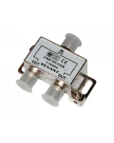 Делитель телевизионный ТВх2 под F разъём 5-1000 МГц (10шт/уп) REXANT 05-6001 в Ногинске Системы видеонаблюдения Pintop.ru